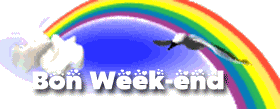 Gif bon week-end arc en ciel